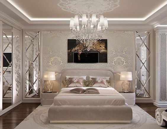 Gương ghép ô trang trí nghệ thuật phòng ngủ