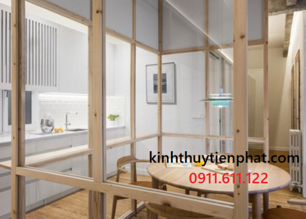 Một số thông tinh về vách kính cường lực khung gỗ tại quận Gò Vấp, tphcm